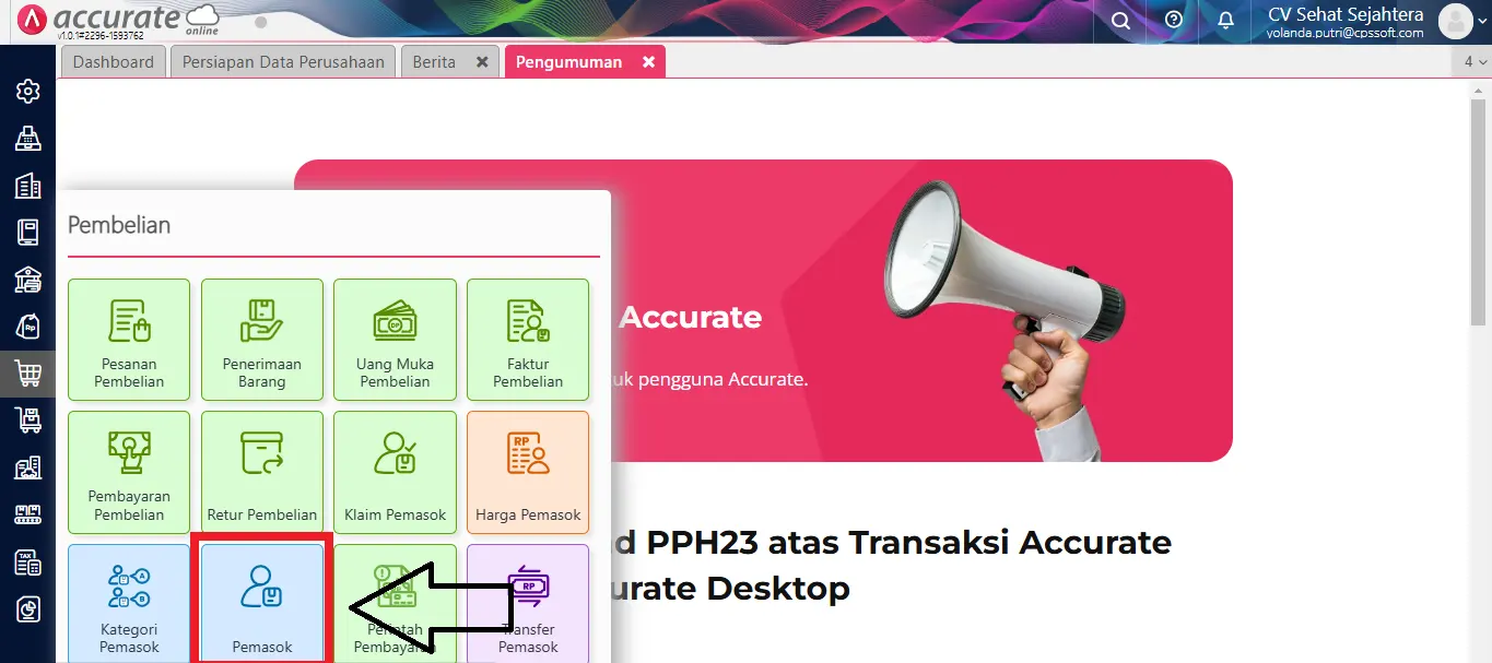 menambah pemasok baru